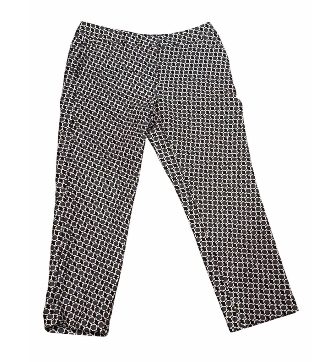 Ann Taylor F. Curvy Size 10 Floral Geometric Print Pants Work Career Business
